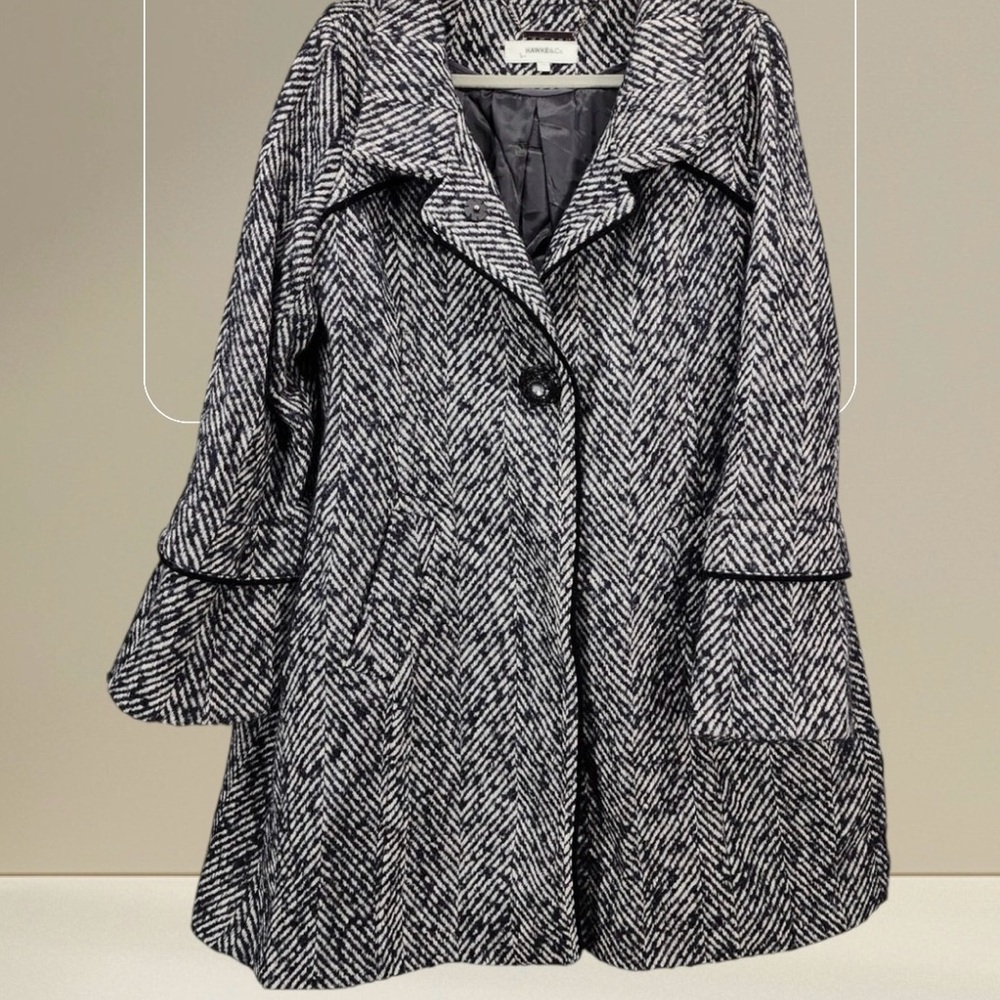 Hawke & Co Women's Herringbone Pea Coat